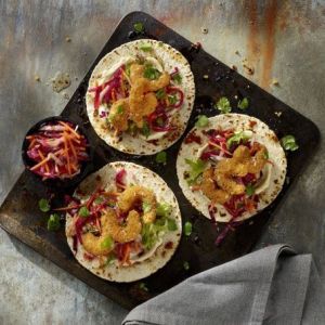 Garlic & Herb Prawn Open Tacos